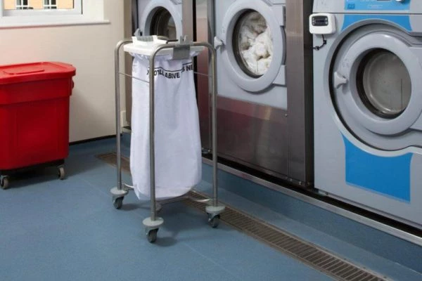 1 bag stainless steel laundry cart